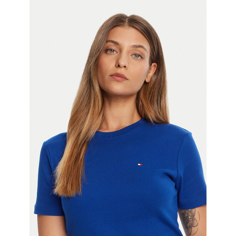 Tommy Hilfiger dámské modré basic triko