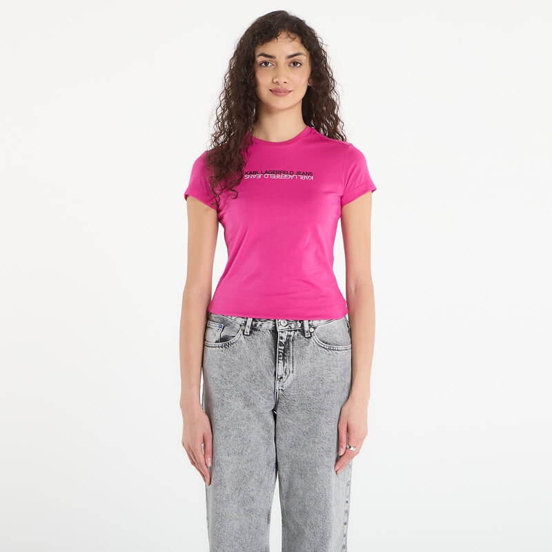 Tričko Karl Lagerfeld Jeans Slim Ss Reflection Tee Very Berry XS