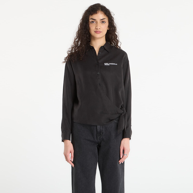 Top Karl Lagerfeld Jeans Tied Blouse Black XS 113577526