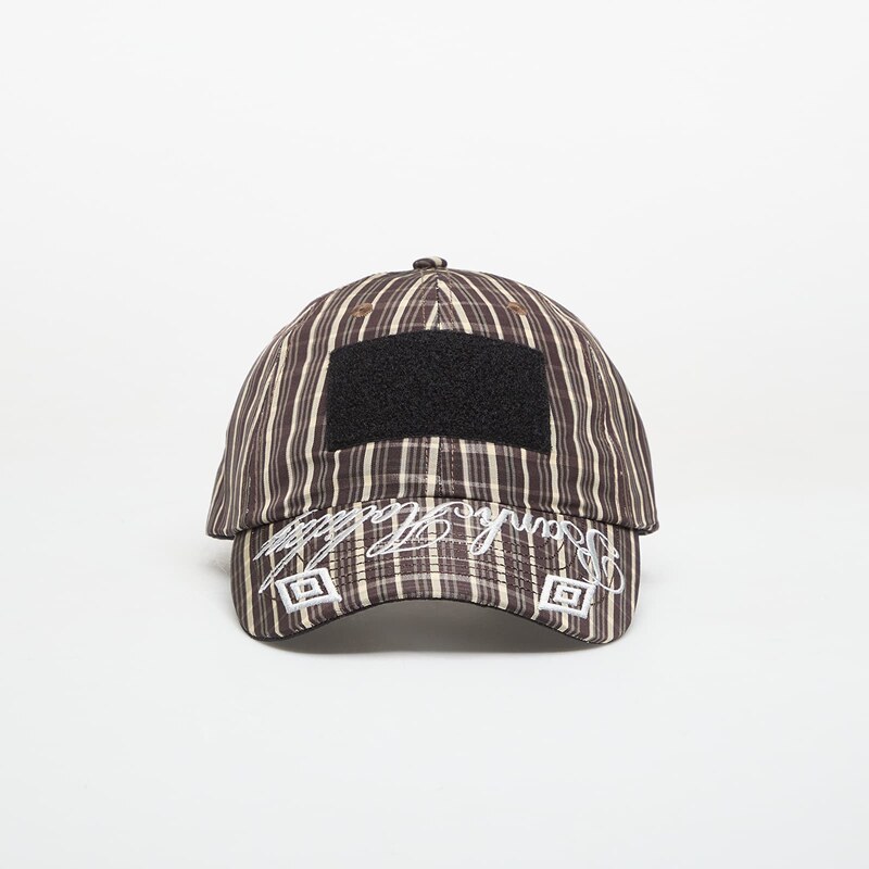 Kšiltovka Umbro by SlamJam Check Hazard Cap Beige/ Dark Brown