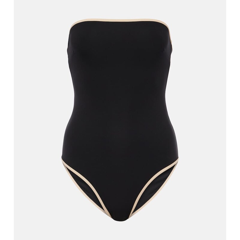 Toteme Strapless jersey swimsuit