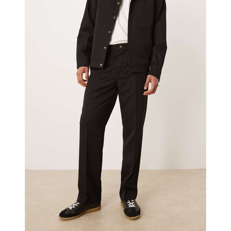 ASOS DESIGN tailored co-ord straight trousers in black
