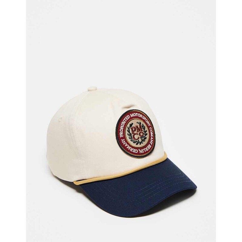 Prohibited emblem logo contrast peak cap in multi