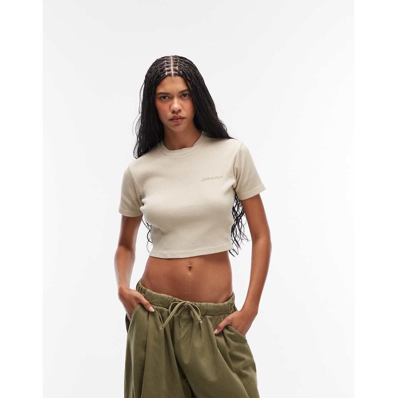 Dickies Plentywood baby tee in off white 113380563
