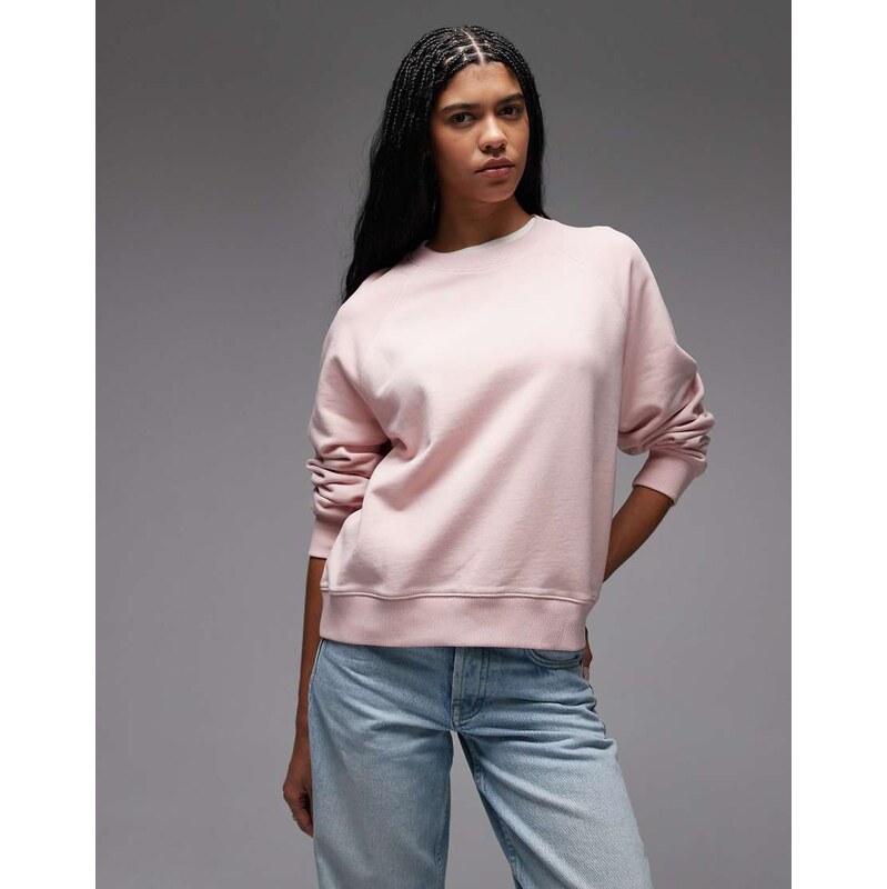 ARKET cotton terry sweatshirt in pink 113380586