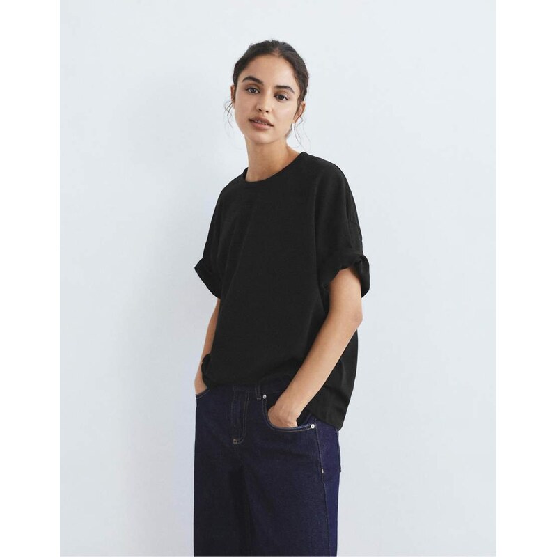Pull&Bear Oversize short sleeve t-shirt in black 113380620