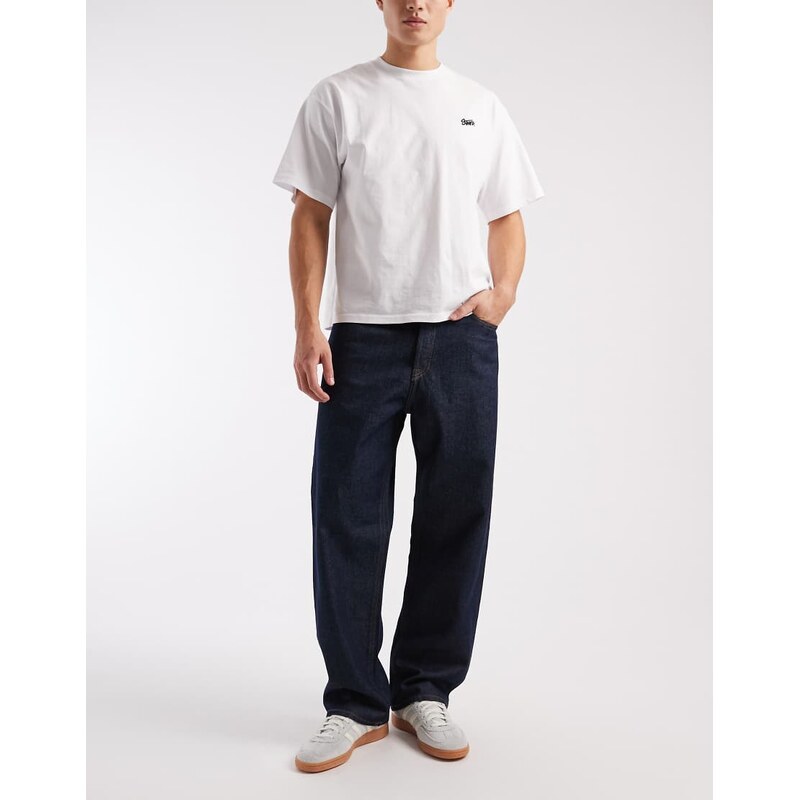 Jack & Jones Alex baggy jeans in raw wash-Blue