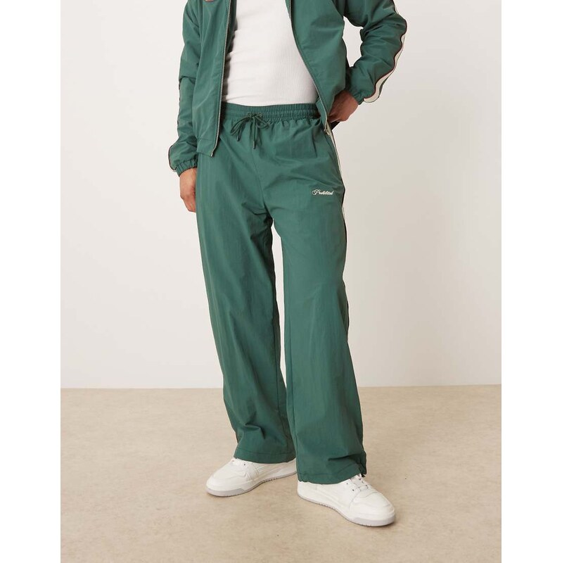 Prohibited slipstream trackpants co-ord in green