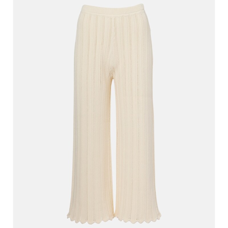 Altuzarra Petey open-knit cotton flared pants
