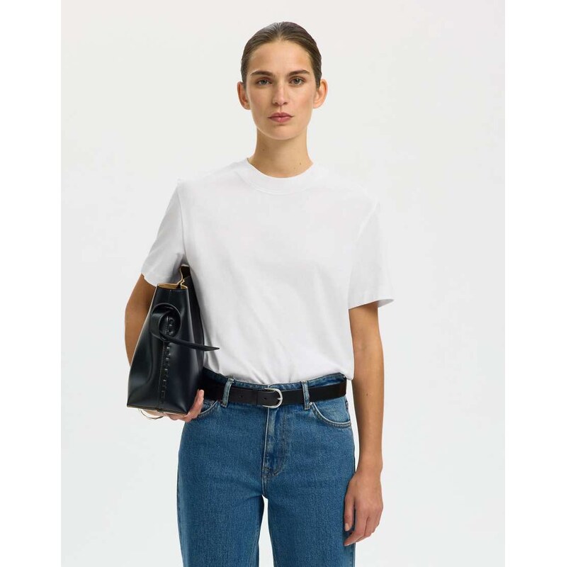 Selected T-shirt in bright white 115522902
