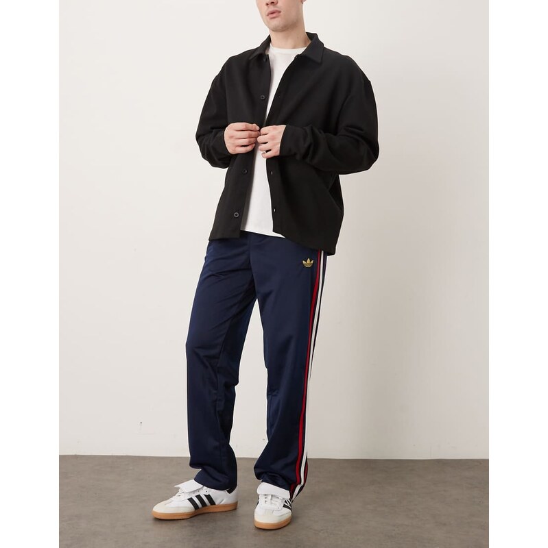 adidas Originals Firebird track pants in navy and red-Purple