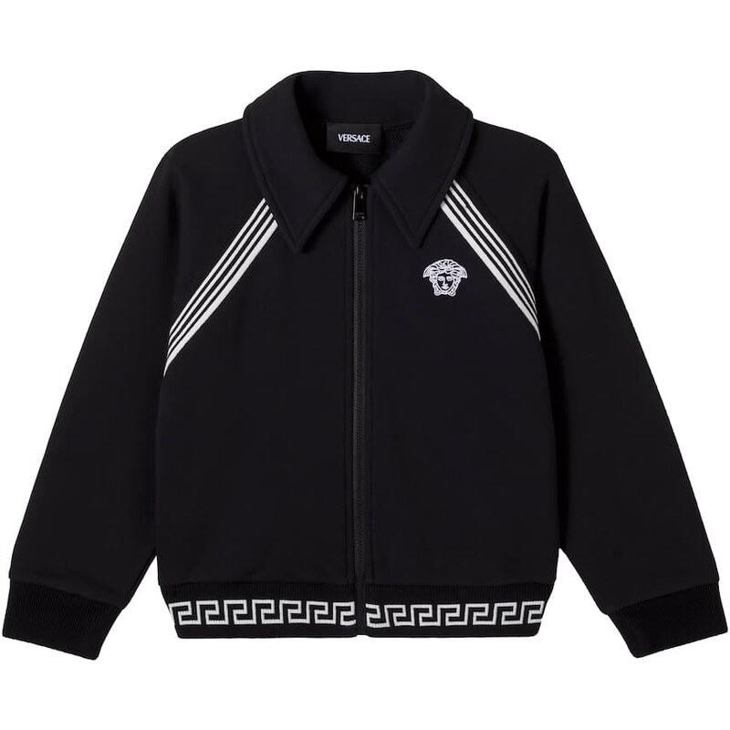 Versace Kids Cotton jersey zip-up sweatshirt