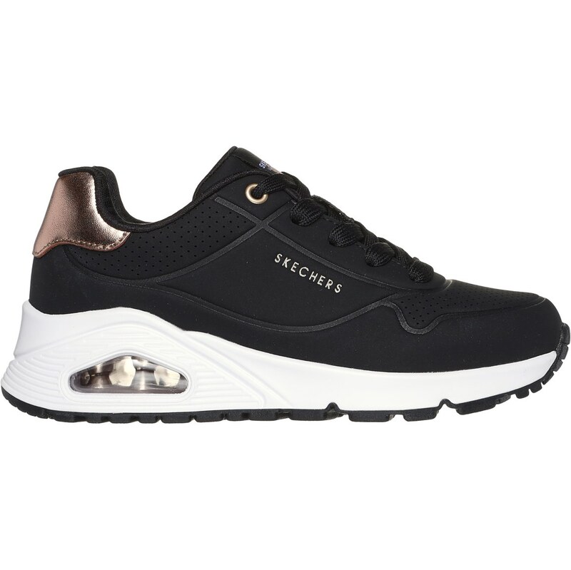 Skechers Dívky UNO Gen1 - Shimmer Away Shoes v Černá, Velikost