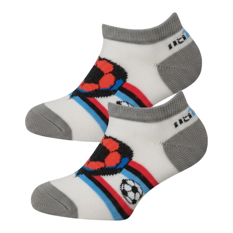 Chlapecké kotníčkové ponožky - kopací míč - barva bílá Design Socks 81648990