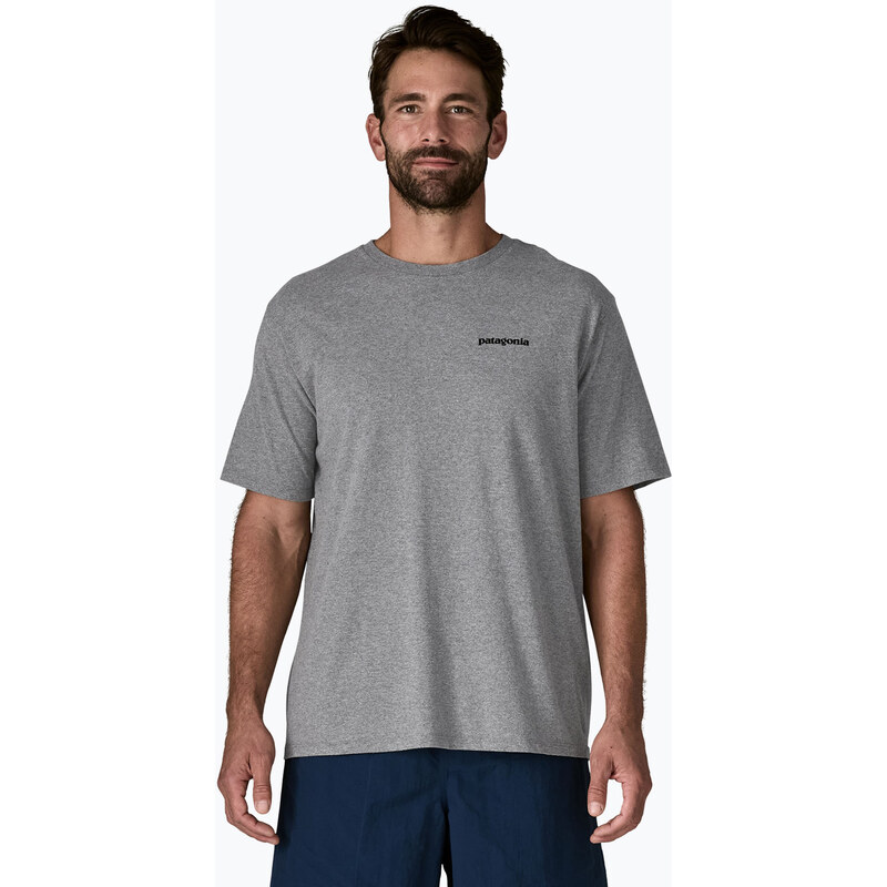 Pánské tričko Patagonia P-6 Logo Responsibili-Tee gravel heather