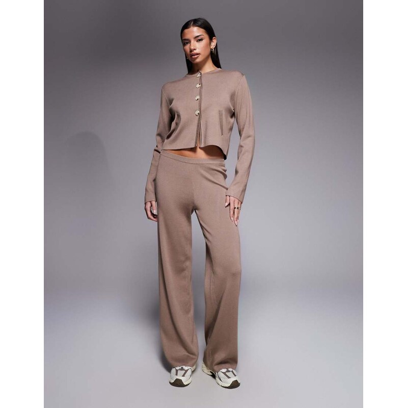 Kaiia exclusive knitted button front pocket detail cardigan co-ord in 113383628