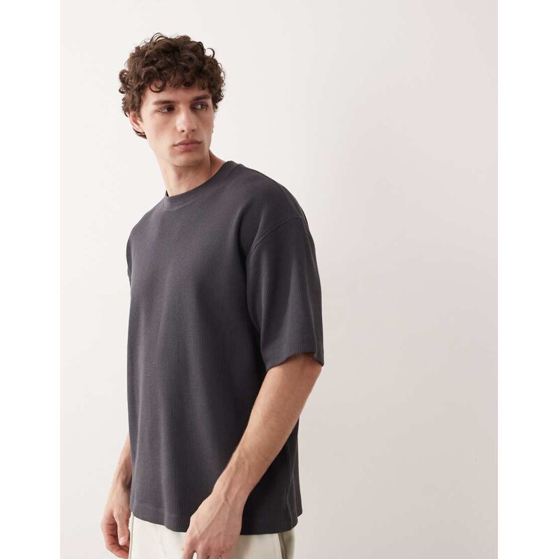 ASOS COLLECTIVE super heavyweight oversized waffle texture t