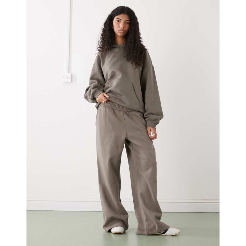 Weekday co-ord loose fit sweatpants in mid grey 113392582
