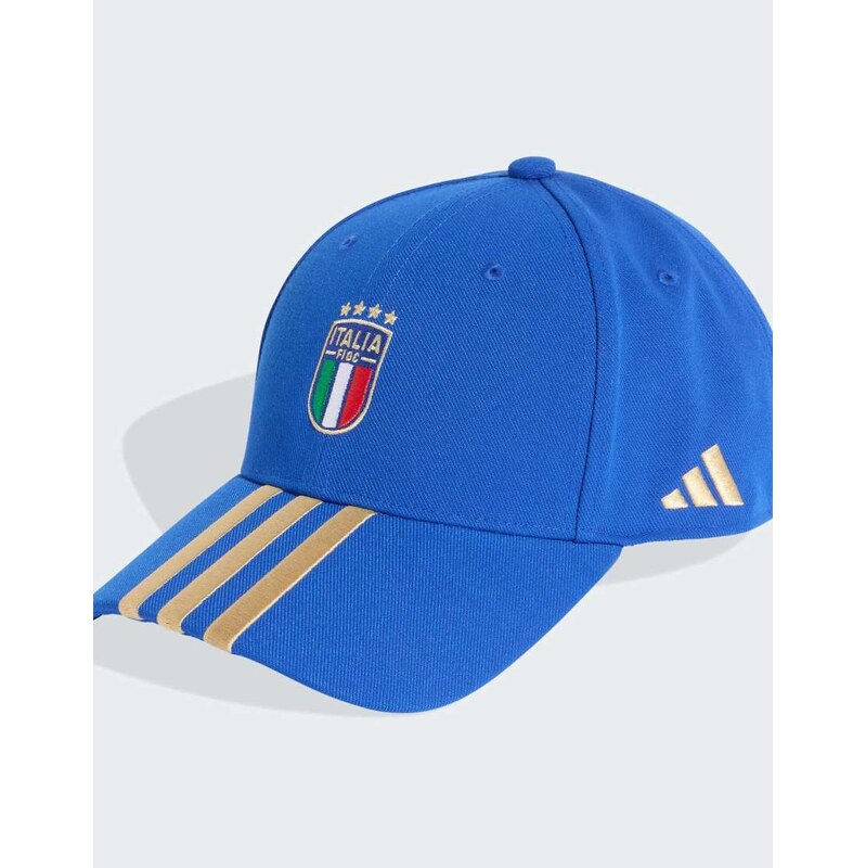 adidas performance Italy football cap in bold blue / hazy beige