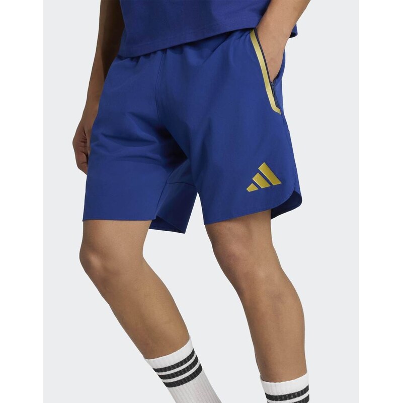 adidas performance Italy tiro travel shorts in victory blue