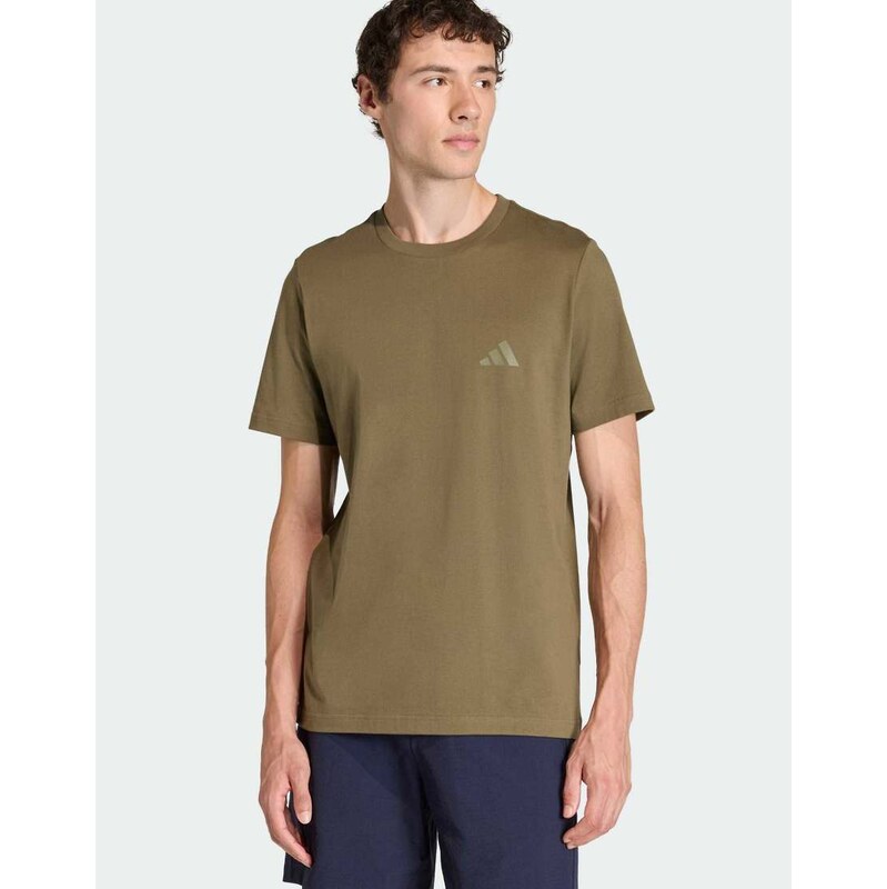 adidas performance Terrex mountain graphic t-shirt in olive
