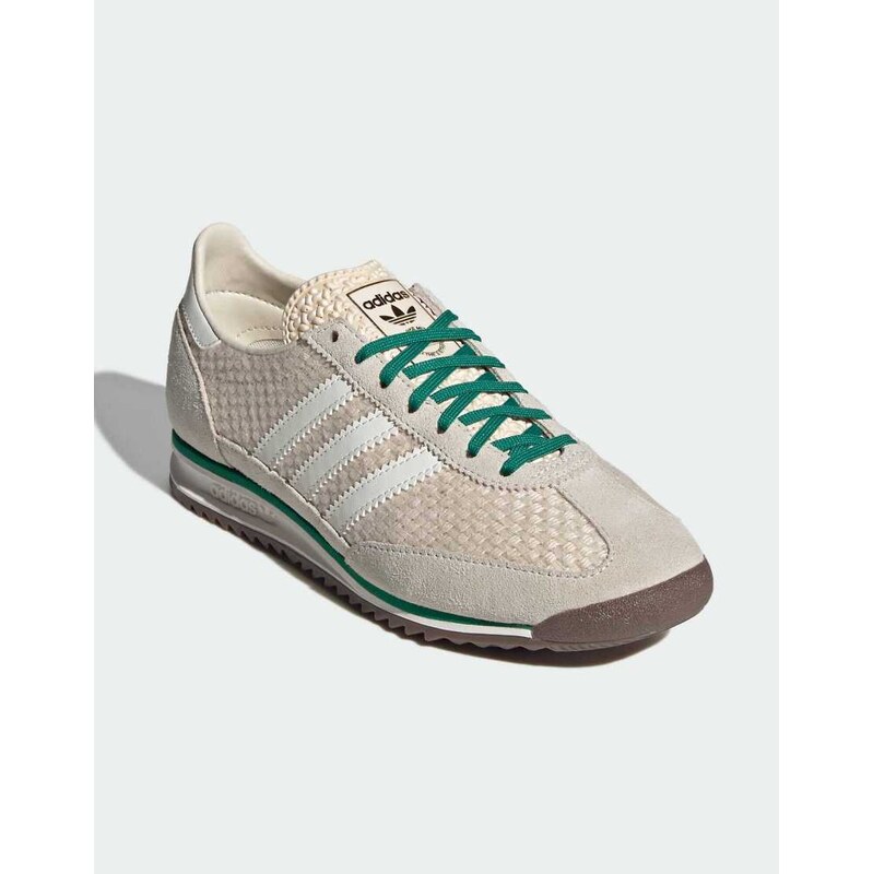 adidas Originals Sl 72 og shoes in off white with gum sole