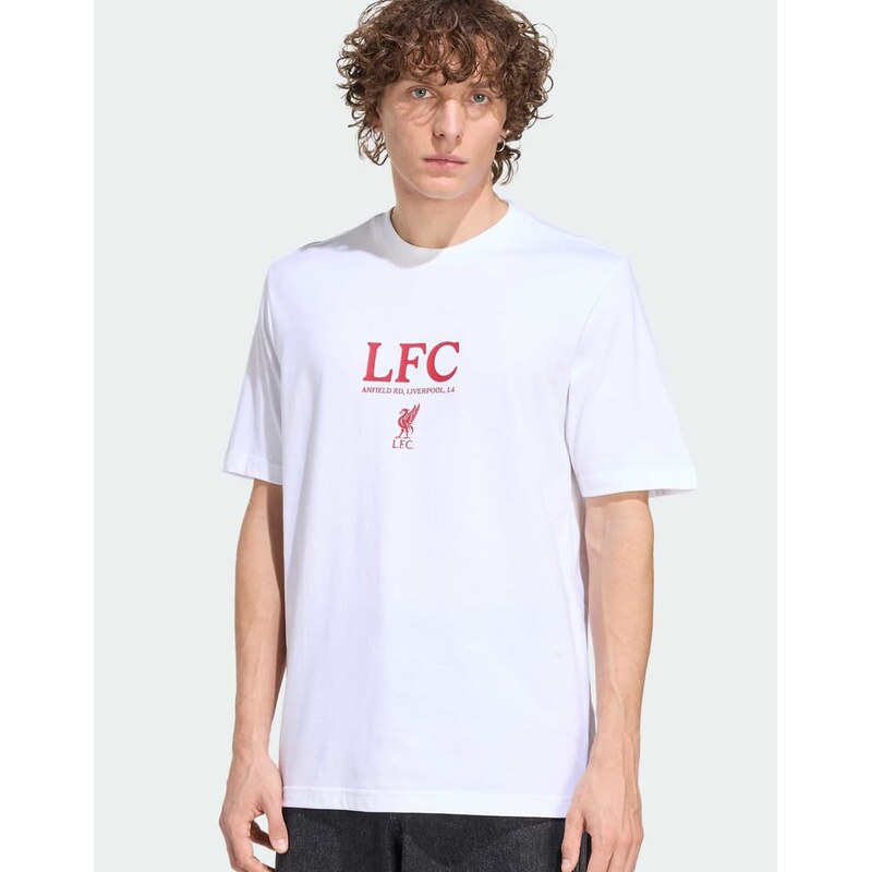 adidas performance Liverpool fc seasonal graphic tee in white