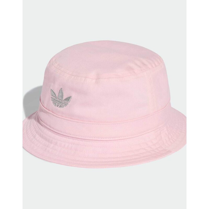adidas Originals Adicolor trefoil bucket hat in clear pink 115079527