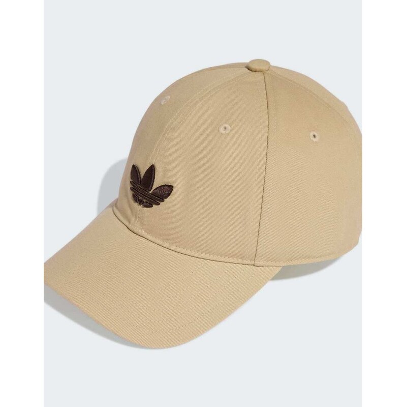 adidas Originals Adicolor classic trefoil baseball cap in stone khaki 115506026