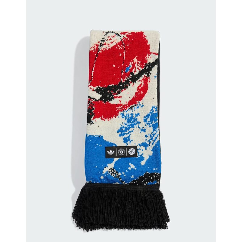 adidas performance Manchester united stone roses scarf in black / 115506460