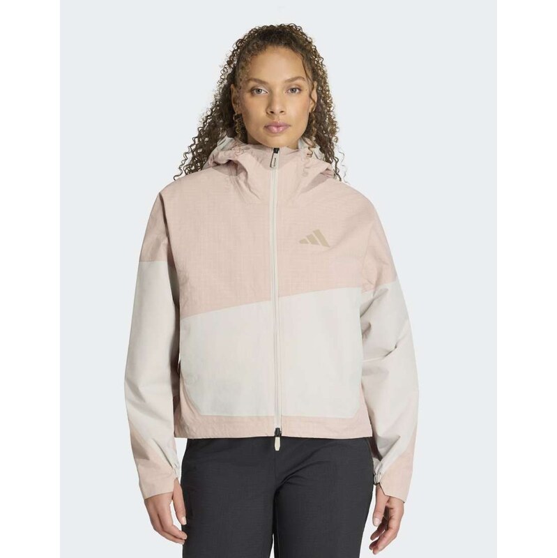 adidas performance Terrex xploric 2 layer climaproof jacket in wonder 115500640