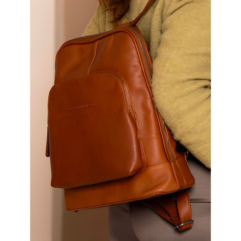 Dámský kožený batoh The Chesterfield Brand Danna - koňak