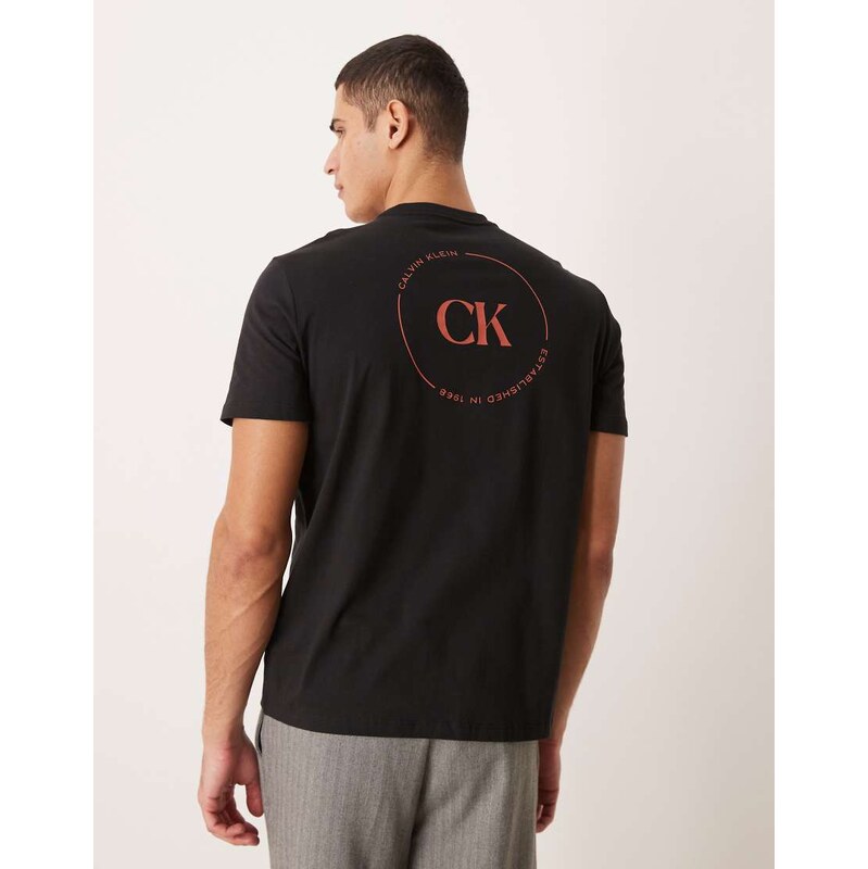 Calvin Klein Jeans back graphic t-shirt in black