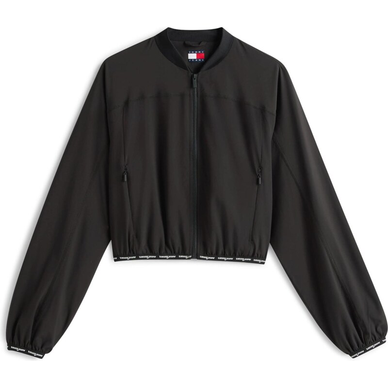 Tommy Jeans Přechodná bunda černá / bílá