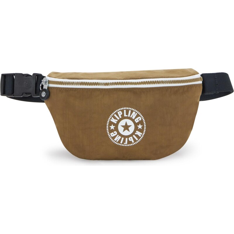 KIPLING Ledvinka Fresh Lite hnědá / bílá 113388413