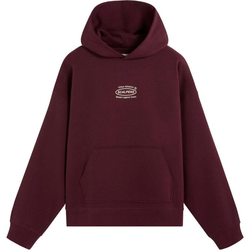 Scalpers Mikina Urban režná / burgundská červeň