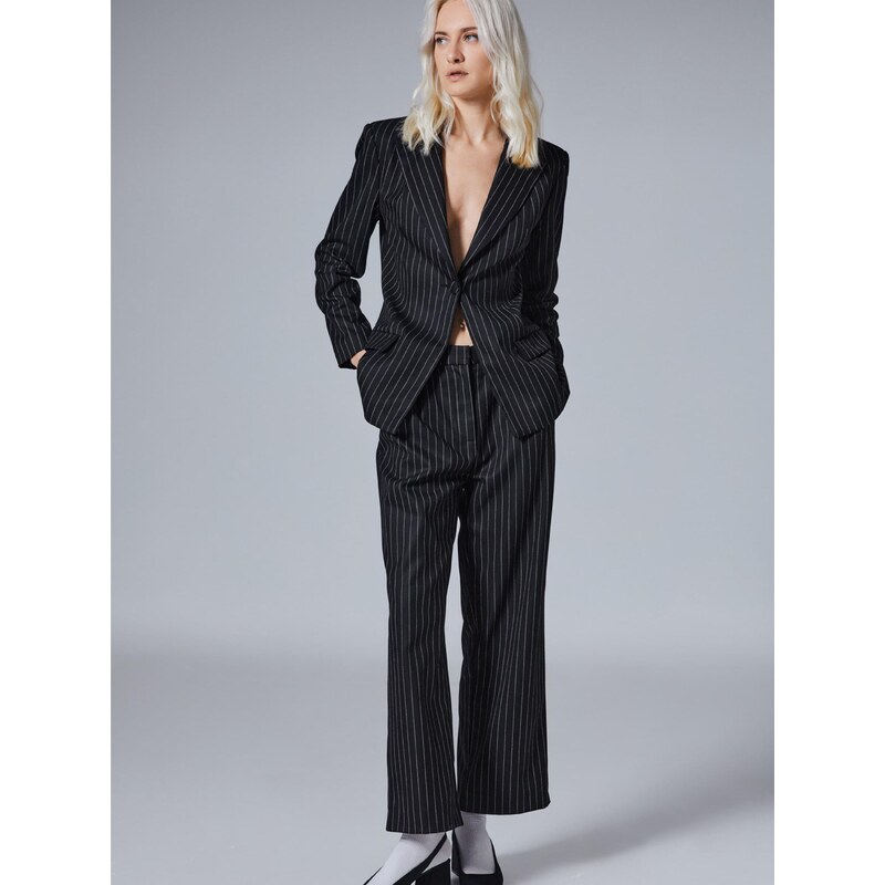 4TAILORS Kalhoty Mod černá / bílá 113388511