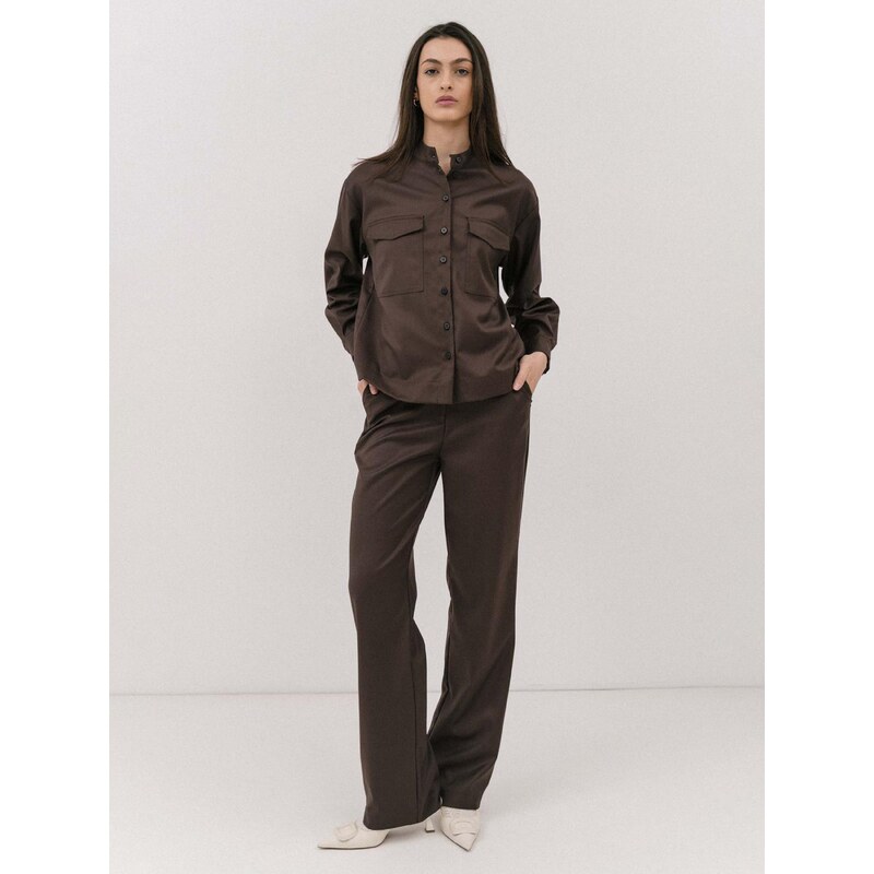 4TAILORS Kalhoty Armor čokoládová 113388506