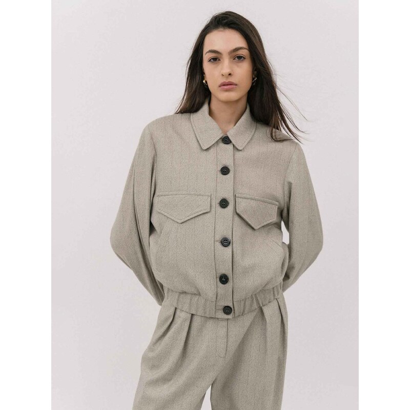 4TAILORS Přechodná bunda Serreno šedá 113388529