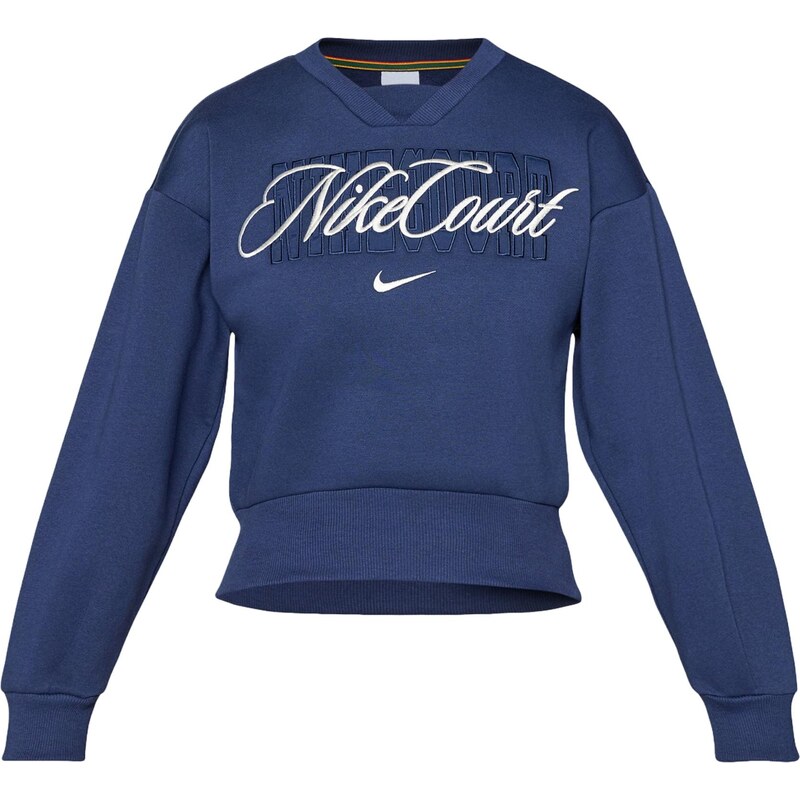 NIKE Sportovní mikina 'CRT' námořnická modř / bílá