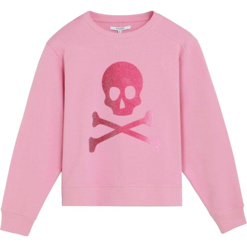 Scalpers Svetr Caviar Skull pink / růžová 113388676