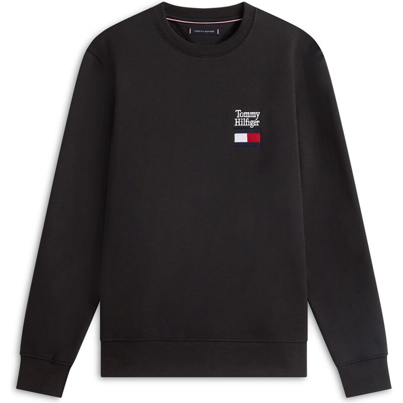 TOMMY HILFIGER Mikina jasně červená / černá / bílá