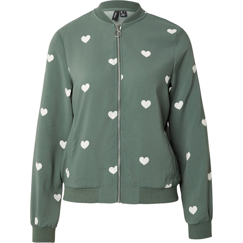 VERO MODA Přechodná bunda VMCoco nefritová / bílá 113389142