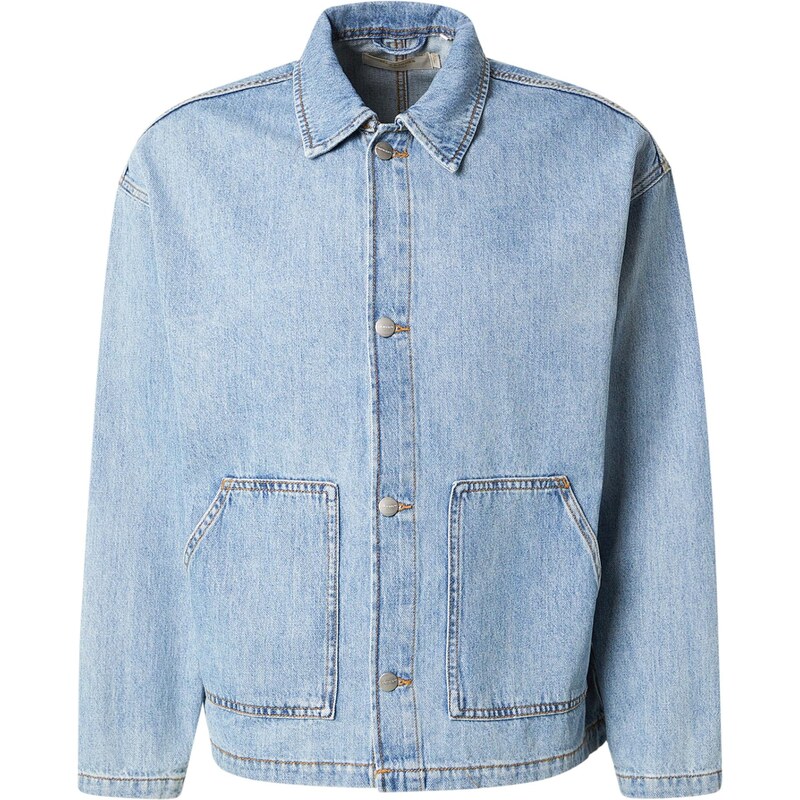 JACK & JONES Přechodná bunda JORCAMBRIDGE modrá džínovina