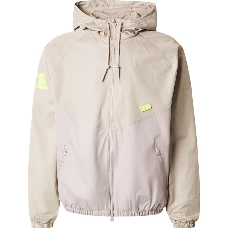 Nike Sportswear Přechodná bunda béžová / starobéžová / limetková