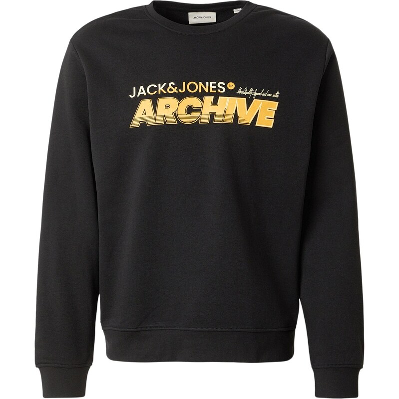JACK & JONES Mikina JJBRAT oranžová / černá