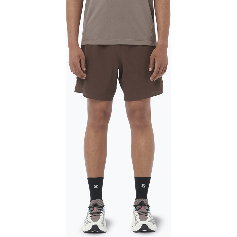 Pánské běžecké šortky Salomon Sense Aero 7 coffee bean