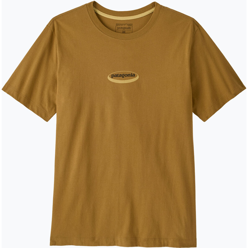 Pánské tričko Patagonia 95 Oval Logo bobcat brown/sunshine
