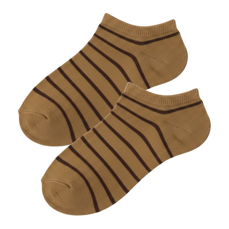 Chlapecké kotníčkové ponožky - hnědé s proužkem Design Socks 61136617