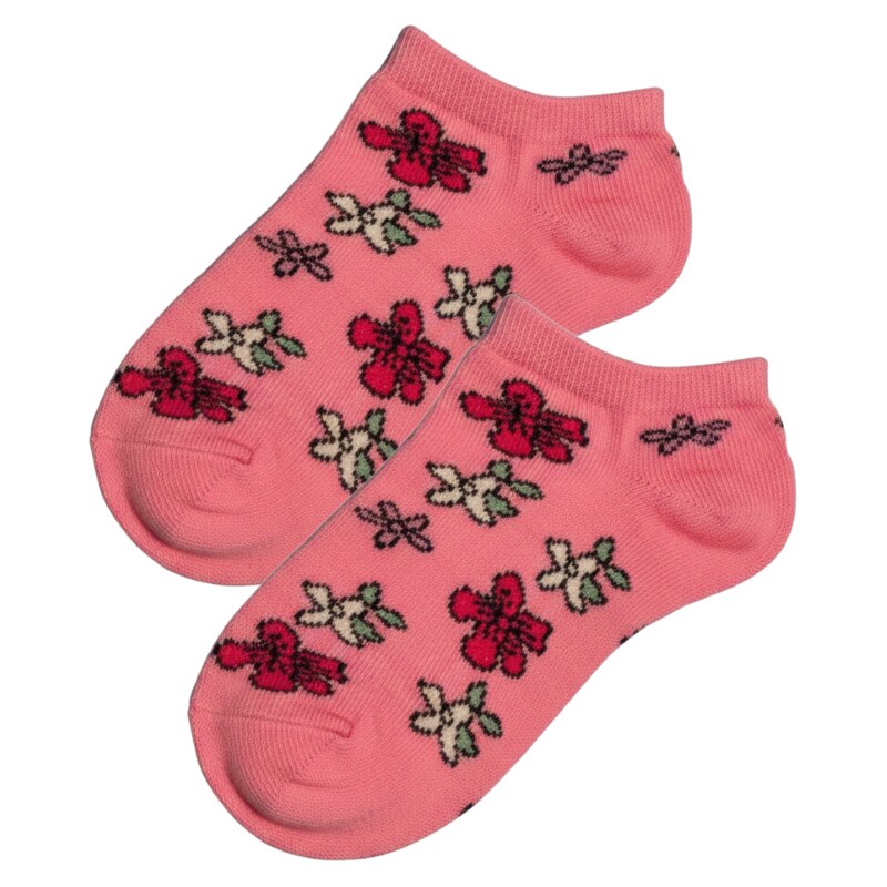 98-104-Dívčí kotníčkové ponožky Design Socks -růžová barva 61136625